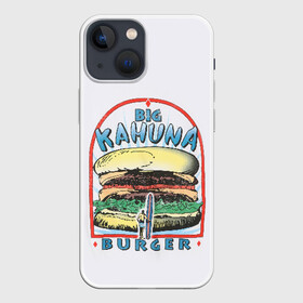 Чехол для iPhone 13 mini с принтом Big Kahuna Burger ,  |  | Тематика изображения на принте: big kahuna | burger | kahuna | pulp fiction | голливуд | кино | криминальное чтиво