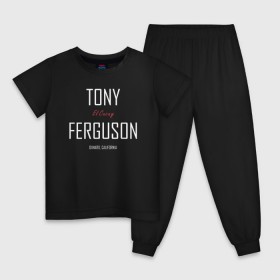 Детская пижама хлопок с принтом Tony Ferguson , 100% хлопок |  брюки и футболка прямого кроя, без карманов, на брюках мягкая резинка на поясе и по низу штанин
 | Тематика изображения на принте: cucuy | el cucuy | mma | tony ferguson | ufc | бабайка | бугимен | конор | мма | орел | тони | тони фергюсон | хабиб | эль кукуй | юфс