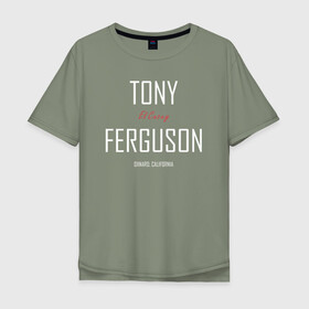 Мужская футболка хлопок Oversize с принтом Tony Ferguson , 100% хлопок | свободный крой, круглый ворот, “спинка” длиннее передней части | Тематика изображения на принте: cucuy | el cucuy | mma | tony ferguson | ufc | бабайка | бугимен | конор | мма | орел | тони | тони фергюсон | хабиб | эль кукуй | юфс