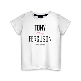 Детская футболка хлопок с принтом Tony Ferguson , 100% хлопок | круглый вырез горловины, полуприлегающий силуэт, длина до линии бедер | cucuy | el cucuy | mma | tony ferguson | ufc | бабайка | бугимен | конор | мма | орел | тони | тони фергюсон | хабиб | эль кукуй | юфс