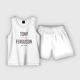 Детская пижама с шортами хлопок с принтом Tony Ferguson ,  |  | cucuy | el cucuy | mma | tony ferguson | ufc | бабайка | бугимен | конор | мма | орел | тони | тони фергюсон | хабиб | эль кукуй | юфс