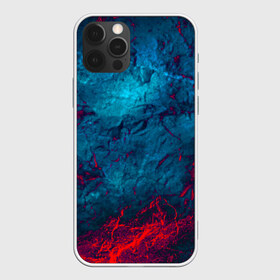 Чехол для iPhone 12 Pro Max с принтом Blue & Red , Силикон |  | Тематика изображения на принте: black | blood | metal | red | texture | абстракция | камень | краски | красная | красно черное | кровь | лава | метал | текстура | черная