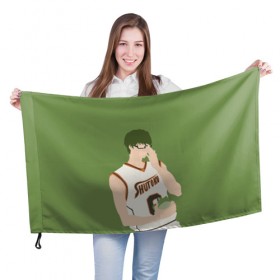 Флаг 3D с принтом Shintarou Midorima , 100% полиэстер | плотность ткани — 95 г/м2, размер — 67 х 109 см. Принт наносится с одной стороны | basket | basketball | kuroko | kuroko no basket | midorima | shintarou | баскетбол | куроко | мидорима | шинтаро