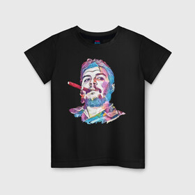 Детская футболка хлопок с принтом Эрнесто Че Гевара , 100% хлопок | круглый вырез горловины, полуприлегающий силуэт, длина до линии бедер | Тематика изображения на принте: куба | че гевара | эрнесто | эрнесто че гевара