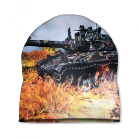 Шапка 3D с принтом танк , 100% полиэстер | универсальный размер, печать по всей поверхности изделия | game | tank | war | боевой танк | война | выстрел | дым | игра | искры | огонь | пламя | танк | танкист | техника