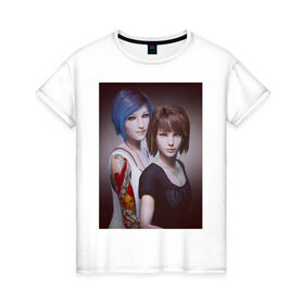 Женская футболка хлопок с принтом Chloe and Max , 100% хлопок | прямой крой, круглый вырез горловины, длина до линии бедер, слегка спущенное плечо | арт | графика | игры | макс и хлоя