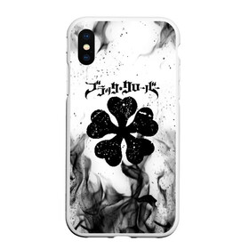 Чехол для iPhone XS Max матовый с принтом ЧЁРНЫЙ КЛЕВЕР BLACK CLOVER , Силикон | Область печати: задняя сторона чехла, без боковых панелей | asta | black bull | black clover | bull | clover | аста | бык | клевер | чёрный бык | чёрный клевер