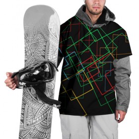 Накидка на куртку 3D с принтом Линейная Абстракция , 100% полиэстер |  | абстракция | линейная абстракция | линии | минимализм
