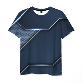 Мужская футболка 3D с принтом Металлическая 3D основа , 100% полиэфир | прямой крой, круглый вырез горловины, длина до линии бедер | texture | абстракция | граффити | краски | линии | текстура | уличный стиль | яркая