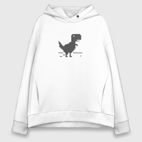 Женское худи Oversize хлопок с принтом Chrome T Rex , френч-терри — 70% хлопок, 30% полиэстер. Мягкий теплый начес внутри —100% хлопок | боковые карманы, эластичные манжеты и нижняя кромка, капюшон на магнитной кнопке | chrome | google | google chrome | t rex | trex | гугл хром | т рэкс | тирекс | хром