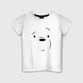 Детская футболка хлопок с принтом Белый мишка , 100% хлопок | круглый вырез горловины, полуприлегающий силуэт, длина до линии бедер | we bare bears | белый | вся правда о медведях | гриз | гризз | гризли | медведь | мы обычные медведи | пан пан | панда | три обычных медведя