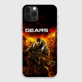 Чехол для iPhone 12 Pro Max с принтом GEARS 5 , Силикон |  | Тематика изображения на принте: alien | combat | fight | game | gears 5 | gears of war | gun | human | man | monsters | powerful | saw | strong | war | weapon | игры