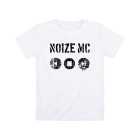 Детская футболка хлопок с принтом Noize MC , 100% хлопок | круглый вырез горловины, полуприлегающий силуэт, длина до линии бедер | mc | music | noize | noize mc | rap | rock | мс | музыка | репер | рок | русский | рэп | рэпер | тренд | хит