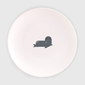 Тарелка с принтом Миленький тюлень , фарфор | диаметр - 210 мм
диаметр для нанесения принта - 120 мм | животные | карикатура | милота | тюлень | тюленьчик