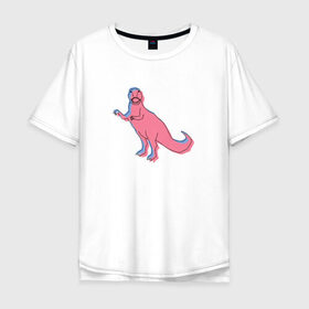 Мужская футболка хлопок Oversize с принтом Динозавр , 100% хлопок | свободный крой, круглый ворот, “спинка” длиннее передней части | динозавр | рисунок