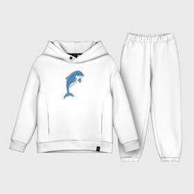 Детский костюм хлопок Oversize с принтом Дельфин ,  |  | дельфин | милота | рисунок