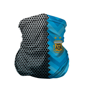 Бандана-труба 3D с принтом Аргентина форма  , 100% полиэстер, ткань с особыми свойствами — Activecool | плотность 150‒180 г/м2; хорошо тянется, но сохраняет форму | аргентина | атрибутика | бег | победа | поле | сборная | соты | спорт | узор | футбол