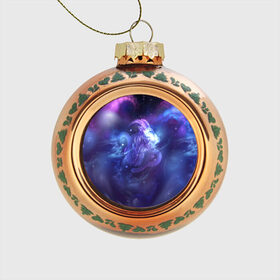 Стеклянный ёлочный шар с принтом Козерог , Стекло | Диаметр: 80 мм | Тематика изображения на принте: вселенная | гороскоп | знаки зодиака | зодиак | космос | медитация | планеты