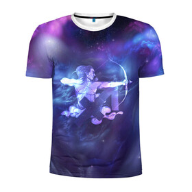 Мужская футболка 3D спортивная с принтом Стрелец , 100% полиэстер с улучшенными характеристиками | приталенный силуэт, круглая горловина, широкие плечи, сужается к линии бедра | вселенная | гороскоп | знаки зодиака | зодиак | космос | медитация | планеты