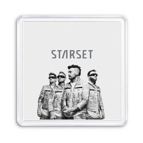 Магнит 55*55 с принтом Starset Band , Пластик | Размер: 65*65 мм; Размер печати: 55*55 мм | Тематика изображения на принте: logo | rock | starset | лого | рок | старсет