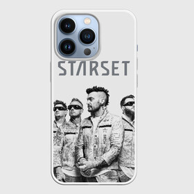 Чехол для iPhone 13 Pro с принтом Starset Band ,  |  | Тематика изображения на принте: logo | rock | starset | лого | рок | старсет