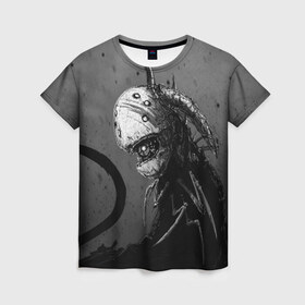 Женская футболка 3D с принтом Чернозём - Хронос , 100% полиэфир ( синтетическое хлопкоподобное полотно) | прямой крой, круглый вырез горловины, длина до линии бедер | reminor | киберпанк | чернозём