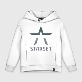 Детское худи Oversize хлопок с принтом Starset , френч-терри — 70% хлопок, 30% полиэстер. Мягкий теплый начес внутри —100% хлопок | боковые карманы, эластичные манжеты и нижняя кромка, капюшон на магнитной кнопке | Тематика изображения на принте: logo | rock | starset | лого | рок | старсет