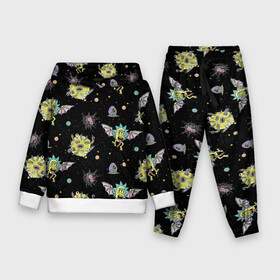 Детский костюм 3D (с толстовкой) с принтом Rick and Morty pattern ,  |  | morty | pattern | rick | rick and morty | space | t shirt | vdosadir