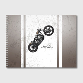 Альбом для рисования с принтом Vintage Chopper Motorcycle , 100% бумага
 | матовая бумага, плотность 200 мг. | 