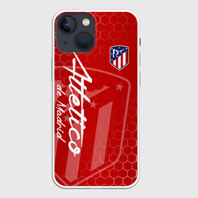 Чехол для iPhone 13 mini с принтом Атлетико Мадрид ,  |  | atletico | club atletico de madrid | атлетико | атлетико мадрид | мадридский атлетико | форма | футбол | футболист | футбольный клуб