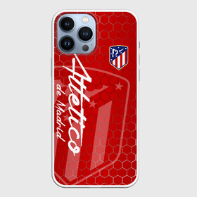 Чехол для iPhone 13 Pro Max с принтом Атлетико Мадрид ,  |  | atletico | club atletico de madrid | атлетико | атлетико мадрид | мадридский атлетико | форма | футбол | футболист | футбольный клуб