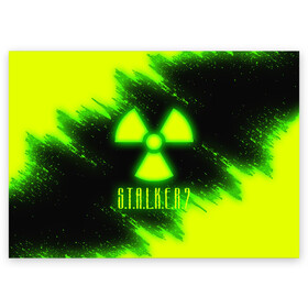 Поздравительная открытка с принтом S.T.A.L.K.E.R. 2 , 100% бумага | плотность бумаги 280 г/м2, матовая, на обратной стороне линовка и место для марки
 | bandit | chernobyl | pripyat | s.t.a.l.k.e.r. 2 | shadow of chernobyl | stalker | stalker 2 | бандиты | меченый | припять | сталкер | сталкер 2 | тени чернобыля | чернобыль | чистое небо
