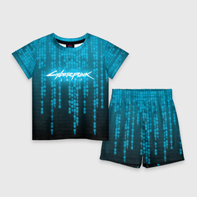 Детский костюм с шортами 3D с принтом CYBERPUNK 2077 ,  |  | Тематика изображения на принте: 2077 | cyberpunk 2020 | cyberpunk 2077 | cyberpunk 2077 samurai | cyberpunk city | кибер панк. | киберпанк | киберпанк 2077