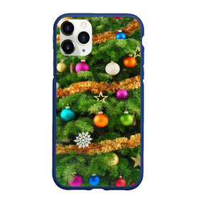 Чехол для iPhone 11 Pro Max матовый с принтом Живая новогодняя ёлка , Силикон |  | гирлянда | елка | ёлочные игрушки | ель | конфетти | мишура | новый год | пихта | снежинки | украшения | хвоя
