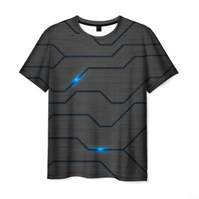 Мужская футболка 3D с принтом led подсветка , 100% полиэфир | прямой крой, круглый вырез горловины, длина до линии бедер | 