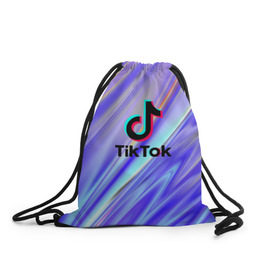Рюкзак-мешок 3D с принтом TikTok , 100% полиэстер | плотность ткани — 200 г/м2, размер — 35 х 45 см; лямки — толстые шнурки, застежка на шнуровке, без карманов и подкладки | 