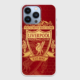 Чехол для iPhone 13 Pro с принтом Ливерпуль ,  |  | liverpool | liverpool fc | ynwa | you never walk alone | ливерпуль | фан ливерпуля | фанатская | футбол | футболист | футбольный клуб | энфильд