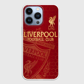 Чехол для iPhone 13 Pro с принтом Ливерпуль ,  |  | Тематика изображения на принте: liverpool | liverpool fc | ynwa | you never walk alone | ливерпуль | фан ливерпуля | фанатская | футбол | футболист | футбольный клуб | энфильд