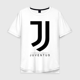 Мужская футболка хлопок Oversize с принтом JUVENTUS , 100% хлопок | свободный крой, круглый ворот, “спинка” длиннее передней части | cr7 | juve | juventus | ronaldo | роналдо | ювентус