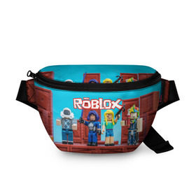 Поясная сумка 3D с принтом Roblox , 100% полиэстер | плотная ткань, ремень с регулируемой длиной, внутри несколько карманов для мелочей, основное отделение и карман с обратной стороны сумки застегиваются на молнию | roblox | roblox games | игра роблокс | роблокс симулятор