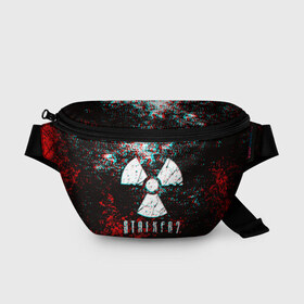 Поясная сумка 3D с принтом S.T.A.L.K.E.R. 2 GLITCH , 100% полиэстер | плотная ткань, ремень с регулируемой длиной, внутри несколько карманов для мелочей, основное отделение и карман с обратной стороны сумки застегиваются на молнию | bandit | chernobyl | pripyat | s.t.a.l.k.e.r. 2 | shadow of chernobyl | stalker | stalker 2 | бандиты | меченый | припять | сталкер | сталкер 2 | тени чернобыля | чернобыль | чистое небо