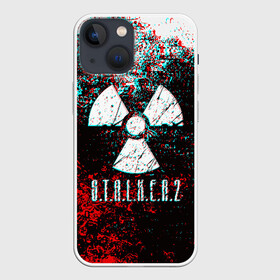 Чехол для iPhone 13 mini с принтом S.T.A.L.K.E.R. 2 GLITCH ,  |  | bandit | chernobyl | pripyat | s.t.a.l.k.e.r. 2 | shadow of chernobyl | stalker | stalker 2 | бандиты | меченый | припять | сталкер | сталкер 2 | тени чернобыля | чернобыль | чистое небо