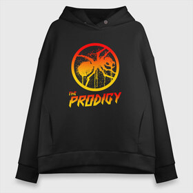 Женское худи Oversize хлопок с принтом THE PRODIGY , френч-терри — 70% хлопок, 30% полиэстер. Мягкий теплый начес внутри —100% хлопок | боковые карманы, эластичные манжеты и нижняя кромка, капюшон на магнитной кнопке | prodigy | the prodigy