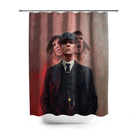 Штора 3D для ванной с принтом Peaky Blinders , 100% полиэстер | плотность материала — 100 г/м2. Стандартный размер — 146 см х 180 см. По верхнему краю — пластиковые люверсы для креплений. В комплекте 10 пластиковых колец | blinders | peaky | shelby | thomas | козырьки | острые | сериалы | томас | шелби