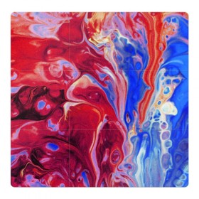 Магнитный плакат 3Х3 с принтом Синие и красные разводы , Полимерный материал с магнитным слоем | 9 деталей размером 9*9 см | abstract | acrylic | art | color | liquid | modern | paint | painting | splash | абстракция | акрил | арт | брызги | жидкость | искусство | краска | пятна | рисунок | современный