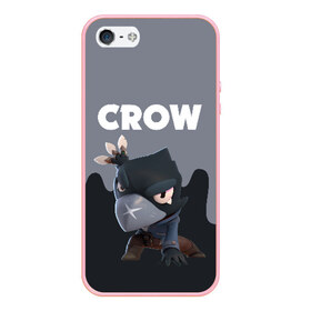 Чехол для iPhone 5/5S матовый с принтом BRAWL STARS CROW , Силикон | Область печати: задняя сторона чехла, без боковых панелей | android | brawl stars | colt | crow | games | leon | penny | poco. | shelly | spike | wanted | брав | бравл старс | звезды | игры | мобильные игры | старс