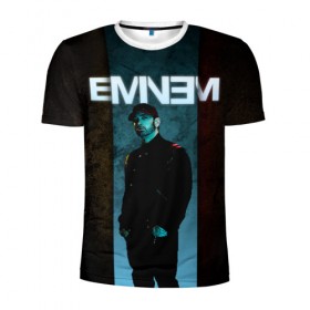 Мужская футболка 3D спортивная с принтом Eminem , 100% полиэстер с улучшенными характеристиками | приталенный силуэт, круглая горловина, широкие плечи, сужается к линии бедра | emenem | eminem | hip hop | hiphop | kamikaze | marshal mathers | marshall | marshall mathers | rap | rap god | revival | slim shadi | slim shady | venom | еминем | олдскул | реп | рэп | хипхоп | эминем