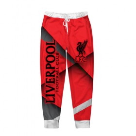 Мужские брюки 3D с принтом Liverpool F.C. , 100% полиэстер | манжеты по низу, эластичный пояс регулируется шнурком, по бокам два кармана без застежек, внутренняя часть кармана из мелкой сетки | 