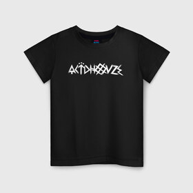 Детская футболка хлопок с принтом ATL ACIDHOUZE , 100% хлопок | круглый вырез горловины, полуприлегающий силуэт, длина до линии бедер | 