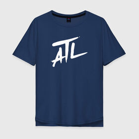 Мужская футболка хлопок Oversize с принтом ATL ACIDHOUZE , 100% хлопок | свободный крой, круглый ворот, “спинка” длиннее передней части | acidhouze | atl | atl acidhouze | rap | russia | атл | реп | россия